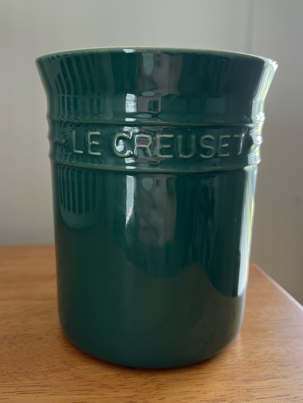 Le Creuset Utensil Crock Holder 6 Inches Dark Green